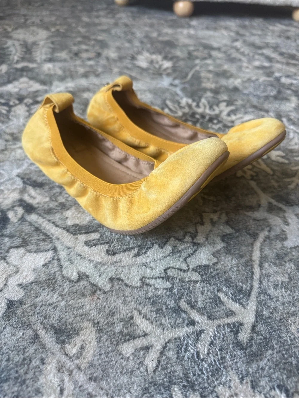 G.H. Bass & Co. Yellow Suede Ballet Flats